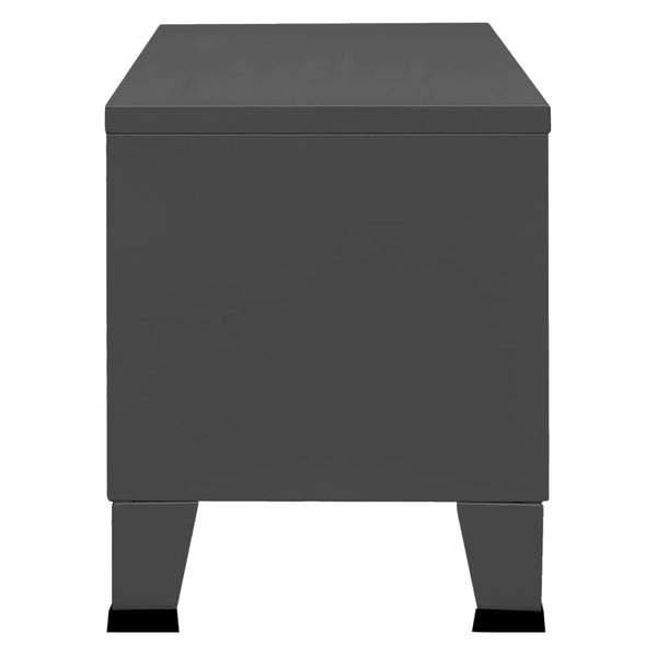 vidaXL Industrial-Style TV Cabinet Anthracite 105x35x42 cm Metal