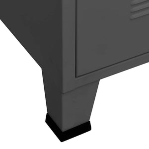 vidaXL Industrial-Style TV Cabinet Anthracite 105x35x42 cm Metal