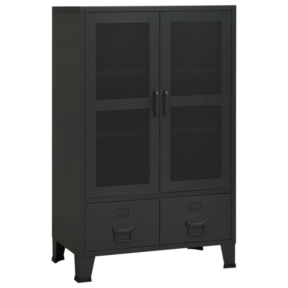 vidaXL Industrial Storage Cabinet Black 70x40x115 cm Metal