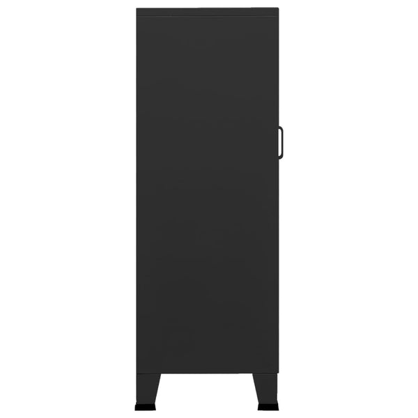 vidaXL Industrial Storage Cabinet Black 70x40x115 cm Metal