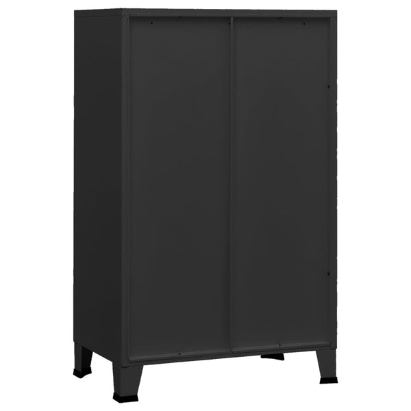 vidaXL Industrial Storage Cabinet Black 70x40x115 cm Metal