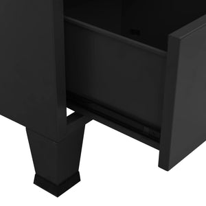 vidaXL Industrial Storage Cabinet Black 70x40x115 cm Metal