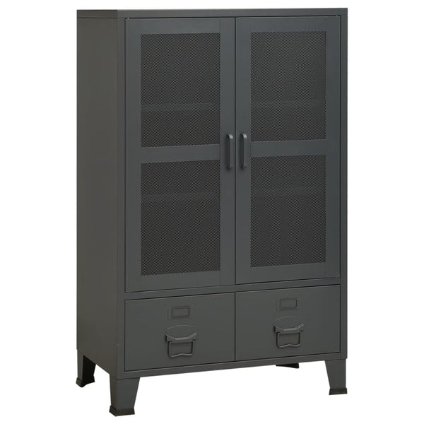 vidaXL Industrial Storage Cabinet Anthracite 70x40x115 cm Metal