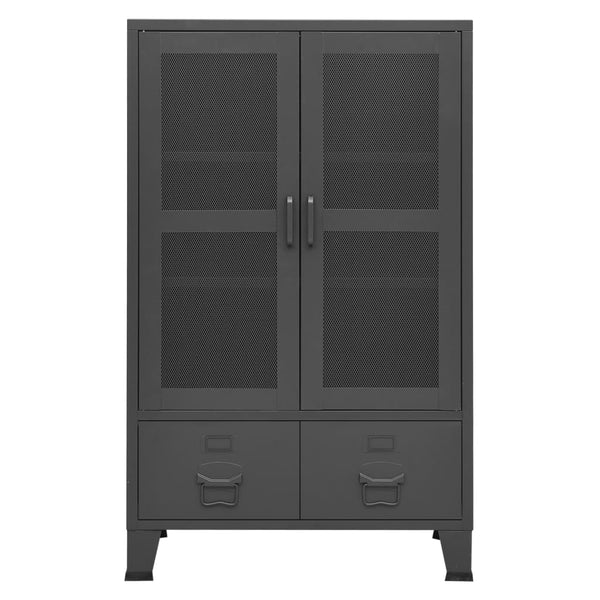 vidaXL Industrial Storage Cabinet Anthracite 70x40x115 cm Metal