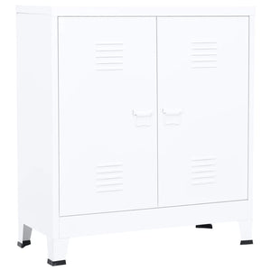 vidaXL Industrial Storage Chest White 90x40x100 cm Steel