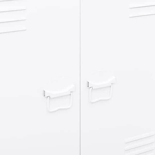 vidaXL Industrial Storage Chest White 90x40x100 cm Steel