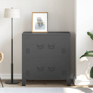 vidaXL Industrial Storage Chest Anthracite 75x40x80 cm Steel