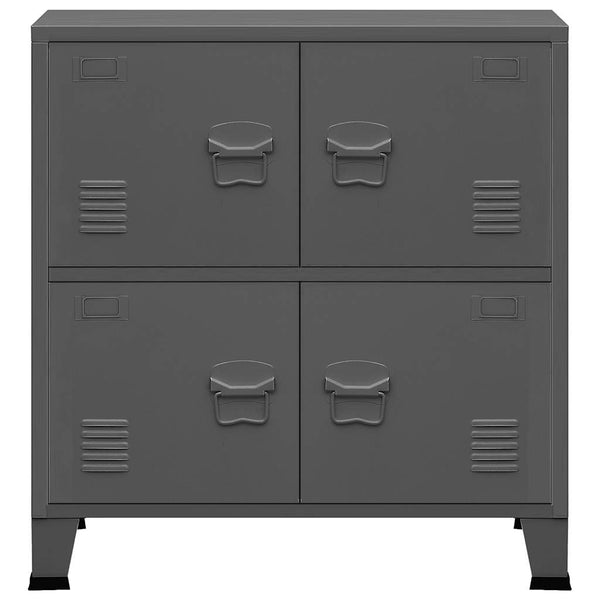 vidaXL Industrial Storage Chest Anthracite 75x40x80 cm Steel
