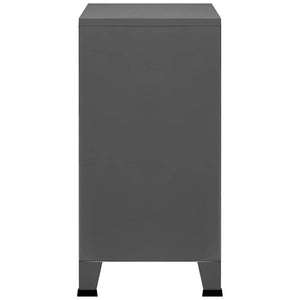 vidaXL Industrial Storage Chest Anthracite 75x40x80 cm Steel