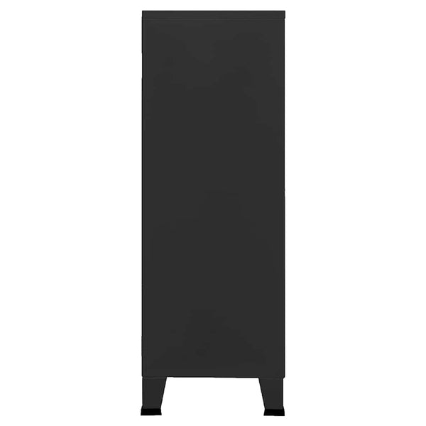 vidaXL Industrial Storage Cabinet Black 75x40x115 cm Metal