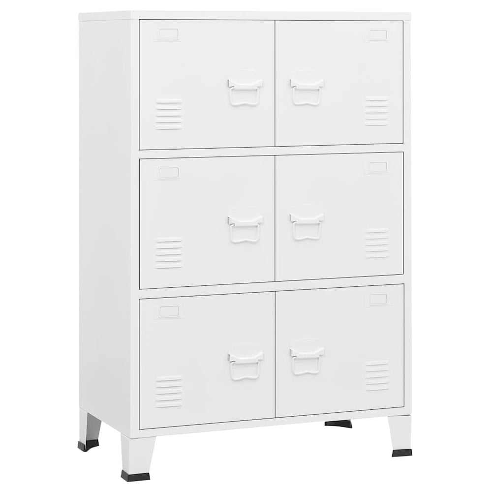 vidaXL Industrial Storage Cabinet White 75x40x115 cm Metal