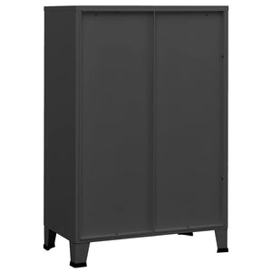 vidaXL Storage Cabinet Industrial Anthracite 75x40x115 cm Metal