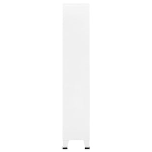vidaXL Industrial-Style Bookshelf White 80x32x180 cm Steel
