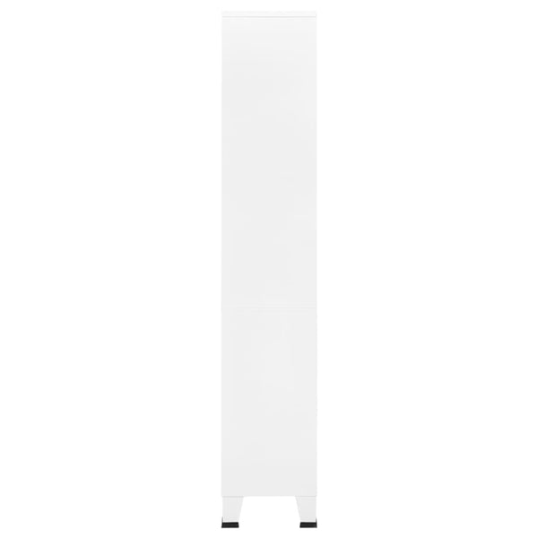 vidaXL Industrial-Style Bookshelf White 80x32x180 cm Steel