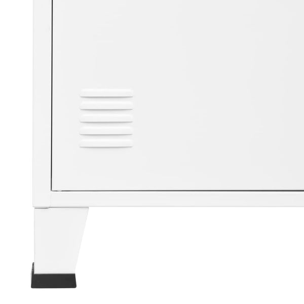 vidaXL Industrial-Style Bookshelf White 80x32x180 cm Steel