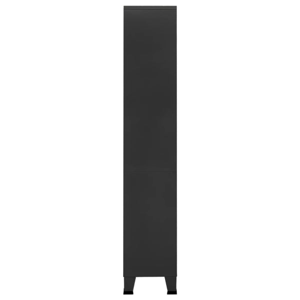 vidaXL Industrial-Style Bookcase Anthracite 80x32x180 cm Steel