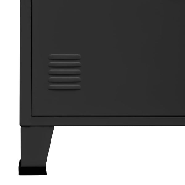 vidaXL Industrial-Style Bookcase Anthracite 80x32x180 cm Steel