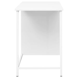 vidaXL Industrial-Style Desk with Drawers White 105x52x75 cm