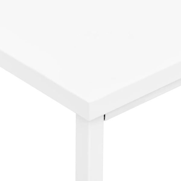 vidaXL Industrial-Style Desk with Drawers White 105x52x75 cm