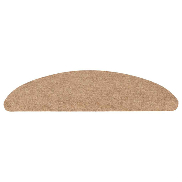 vidaXL Self-Adhesive Stair Mats 15 pcs. 56x17x3 cm Beige