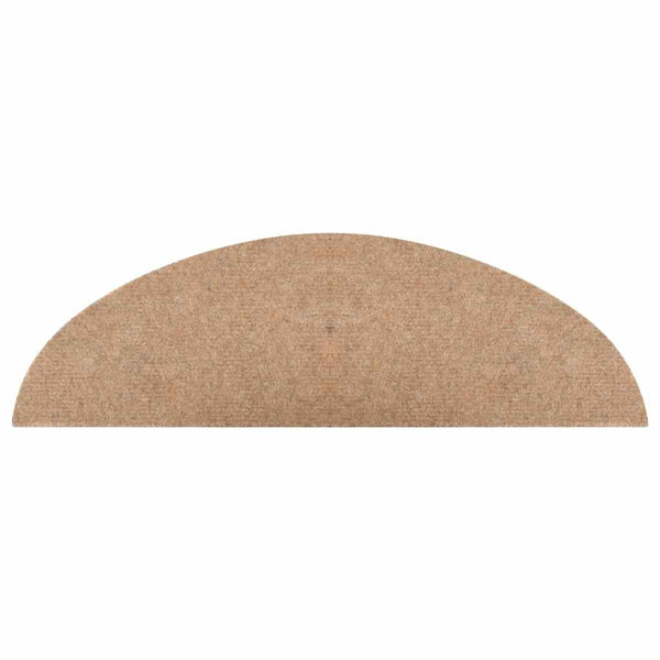 vidaXL Self-Adhesive Stair Mats 15 pcs. 56x17x3 cm Beige