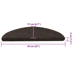 vidaXL Self-Adhesive Stair Mats 15 pcs. 56x17x3 cm Anthracite