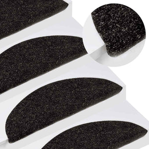 vidaXL Self-Adhesive Stair Mats 15 pcs. 56x17x3 cm Anthracite