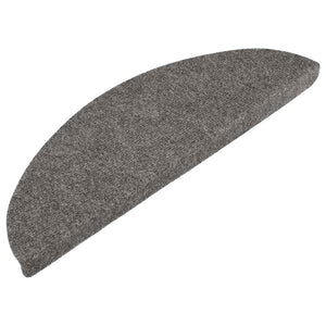 vidaXL Stair Mats Self-Adhesive 15 pcs. 56x17x3 cm Grey