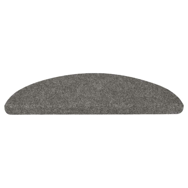 vidaXL Stair Mats Self-Adhesive 15 pcs. 56x17x3 cm Grey