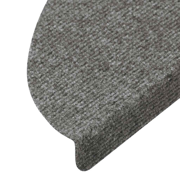 vidaXL Stair Mats Self-Adhesive 15 pcs. 56x17x3 cm Grey