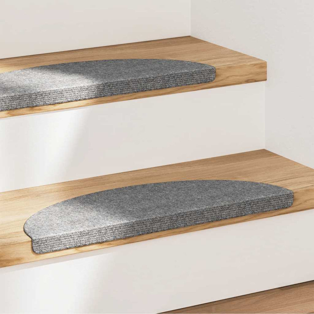 vidaXL Stair Mats Self-Adhesive 15 pcs. 56x17x3 cm Grey