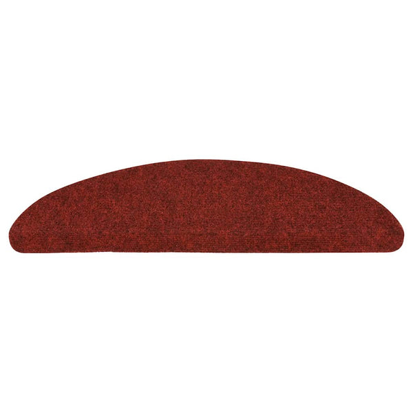 vidaXL Self-Adhesive Stair Mats 15 pcs. 56x17x3 cm Red