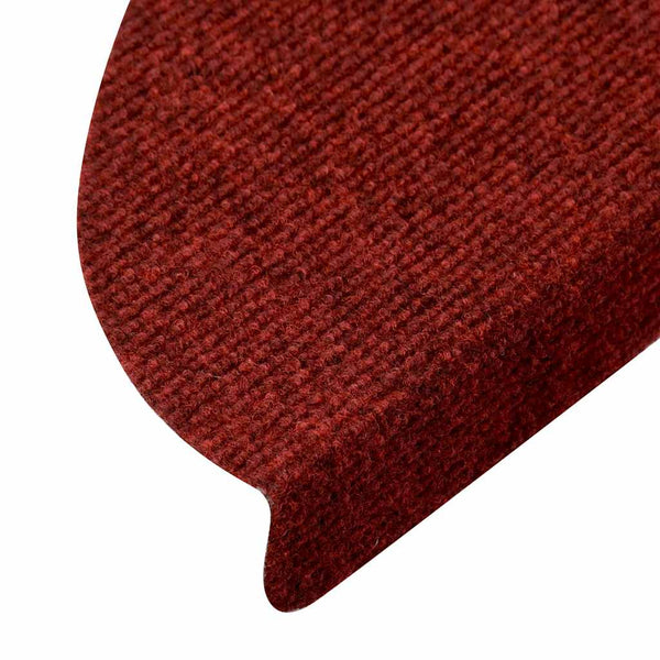 vidaXL Self-Adhesive Stair Mats 15 pcs. 56x17x3 cm Red