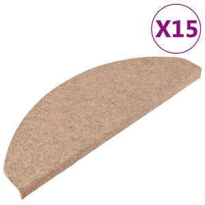 vidaXL Self-Adhesive Stair Treads 15 pcs. 65x22.5x3.5 cm Beige