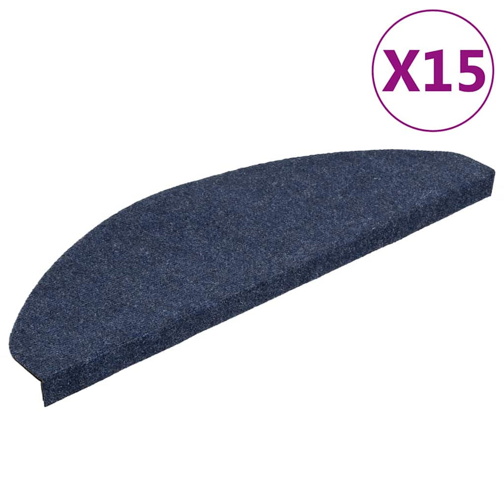 vidaXL Self-Adhesive Stair Treads 15 pcs. 65x22.5x3.5 cm Blue