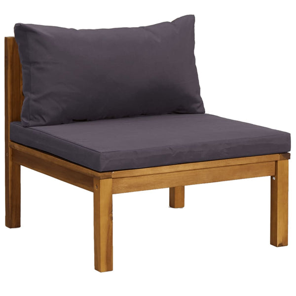 vidaXL 3-Seater Garden Sofa with Cushion Solid Acacia Wood