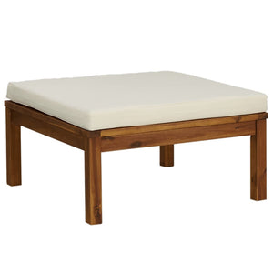 vidaXL 12-Piece Garden Lounge Set with Cream Cushions Solid Acacia Wood