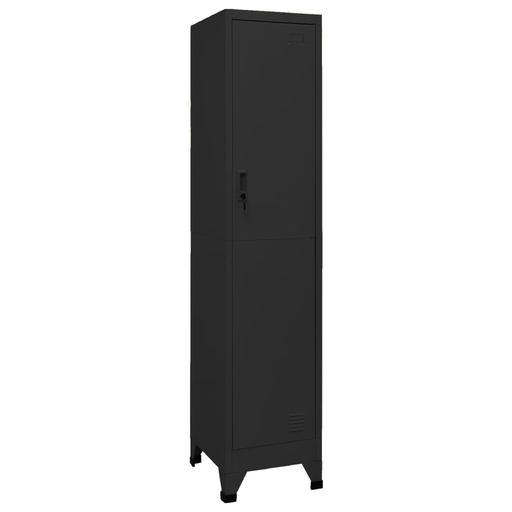 vidaXL Filing Cabinet Black 38x45x180 cm Steel