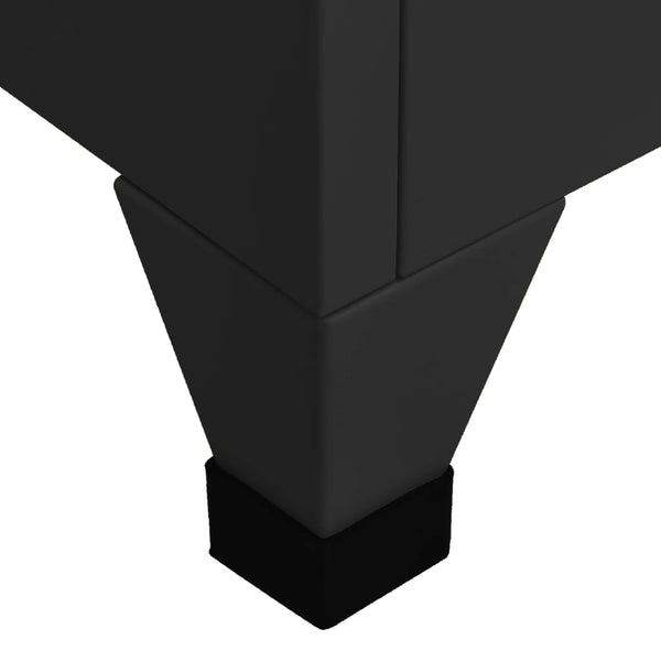 vidaXL Filing Cabinet Black 38x45x180 cm Steel