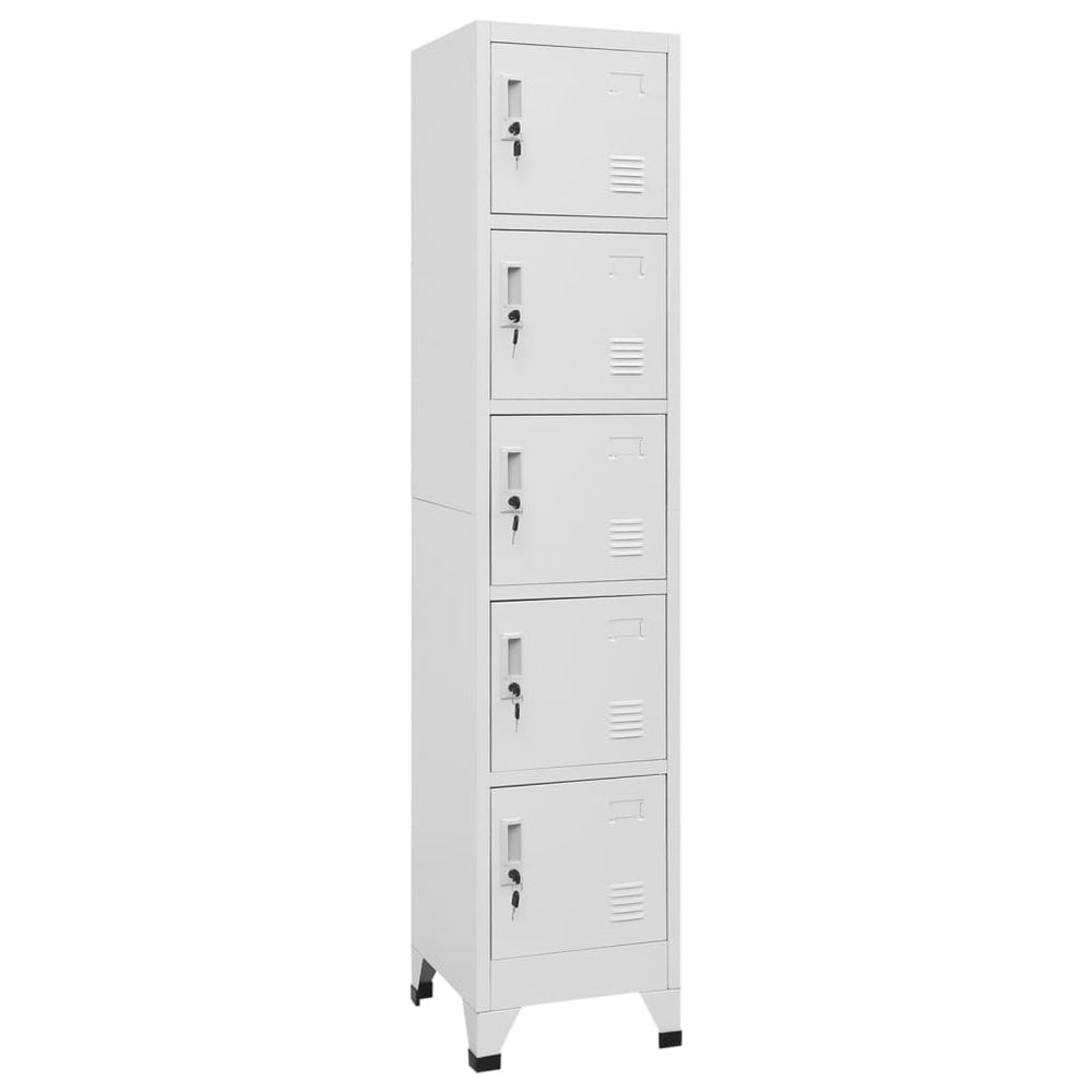 vidaXL Locker Light Gray 38x40x180 cm Steel