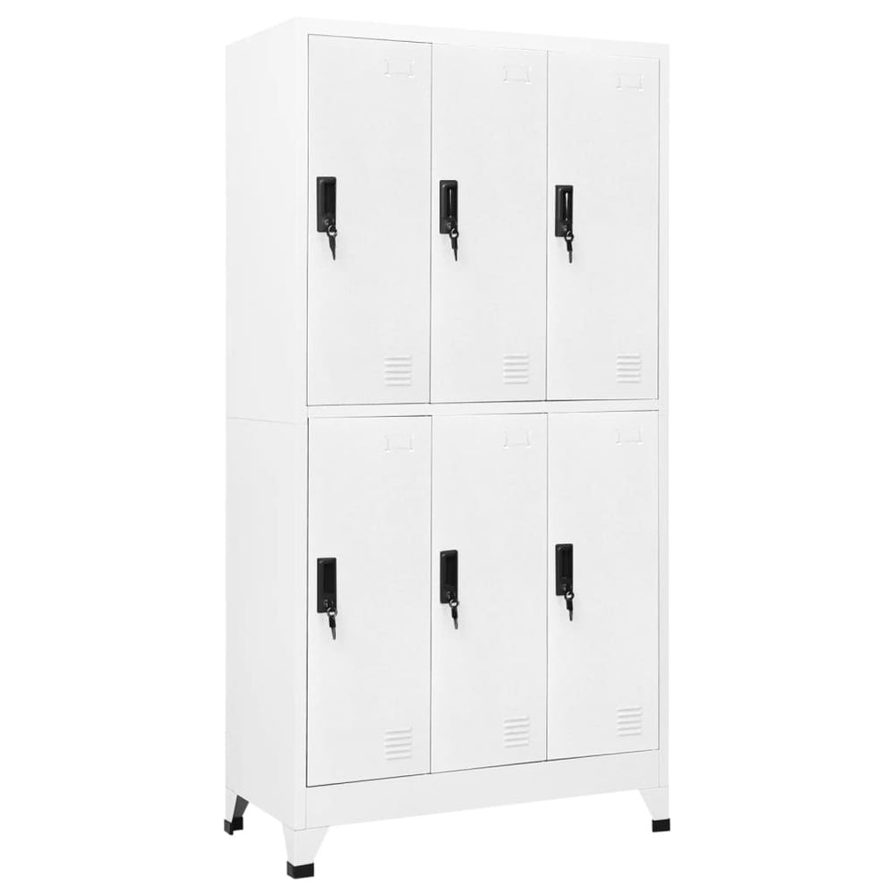 Weißer Stahlschrank, 90x45x180 cm