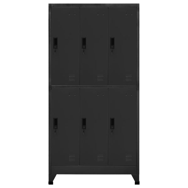 Anthrazit Schließfachschrank 90x45x180 cm Stahl