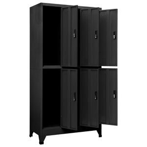 Anthrazit Schließfachschrank 90x45x180 cm Stahl