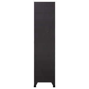 Stahlschrank Anthrazit/Weiß, 90x45x180 cm