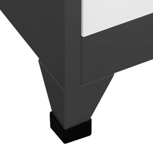 Stahlschrank Anthrazit/Weiß, 90x45x180 cm