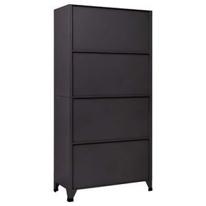 Stahlschrank Anthrazit/Rot, 180 cm