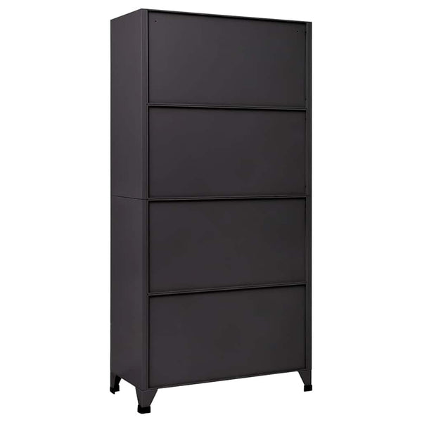 Stahlschrank Anthrazit/Rot, 180 cm