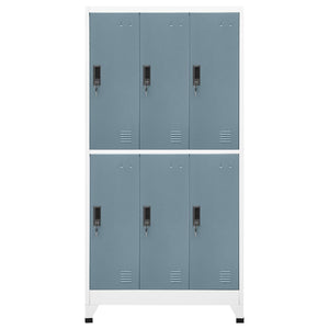 Schließfachschrank Stahl Hellgrau/Dunkelgrau 90x45x180cm