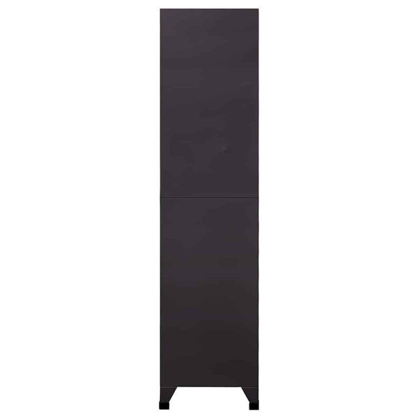 vidaXL Locker Cabinet Anthracite and Red 90x40x180 cm Steel