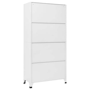 Stahl Schließfachschrank Hellgrau/Dunkelgrau 90x40x180cm